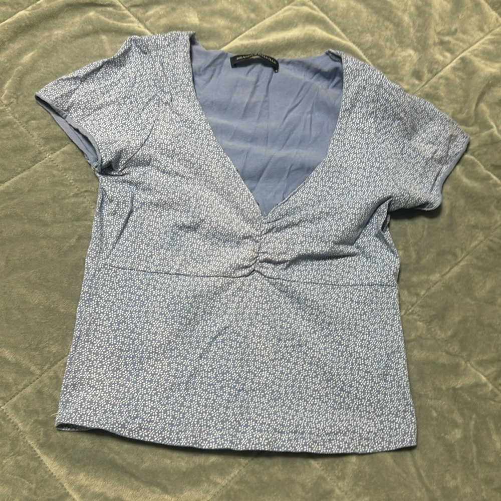 Brandy Melville Blue Flowered Tank